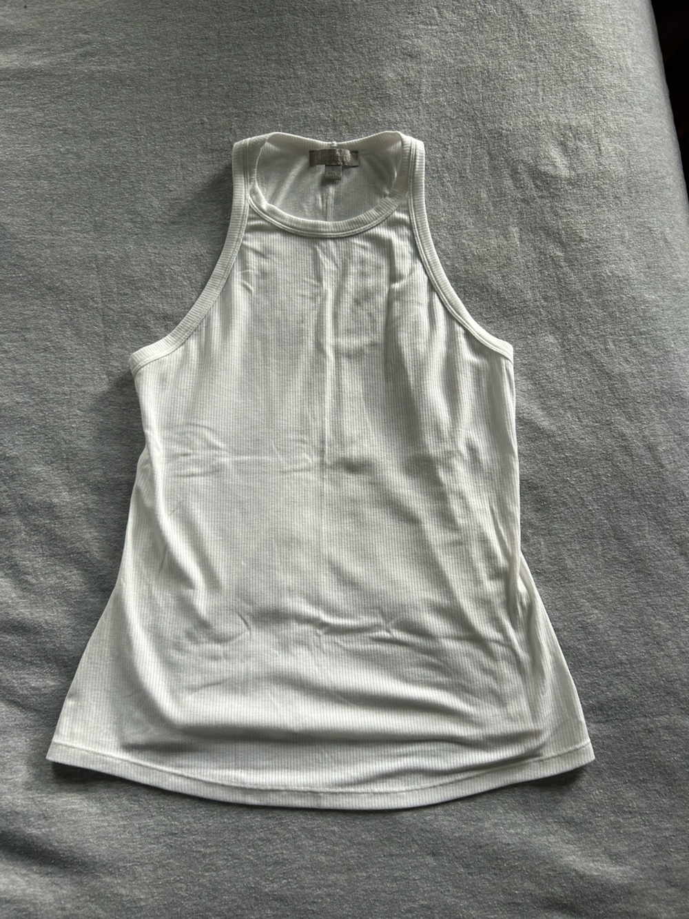 Classic White Ribbed Tank Top - Women's Sleeveless Tee